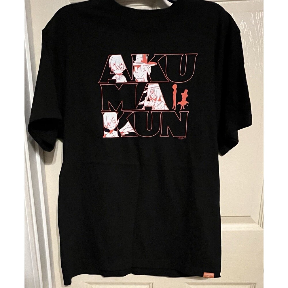 Official Akuma-kun Anime Graphic Tee Shirt Black Japan United Athle Men Large L